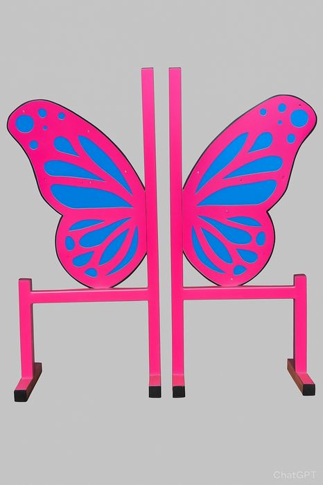 Stojak do przeszkody podwójny 'MOTYL' dla koni