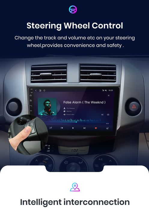 Rádio 9" android Toyota Rav4 de 2005-13 CARPLAY WIFI GPS