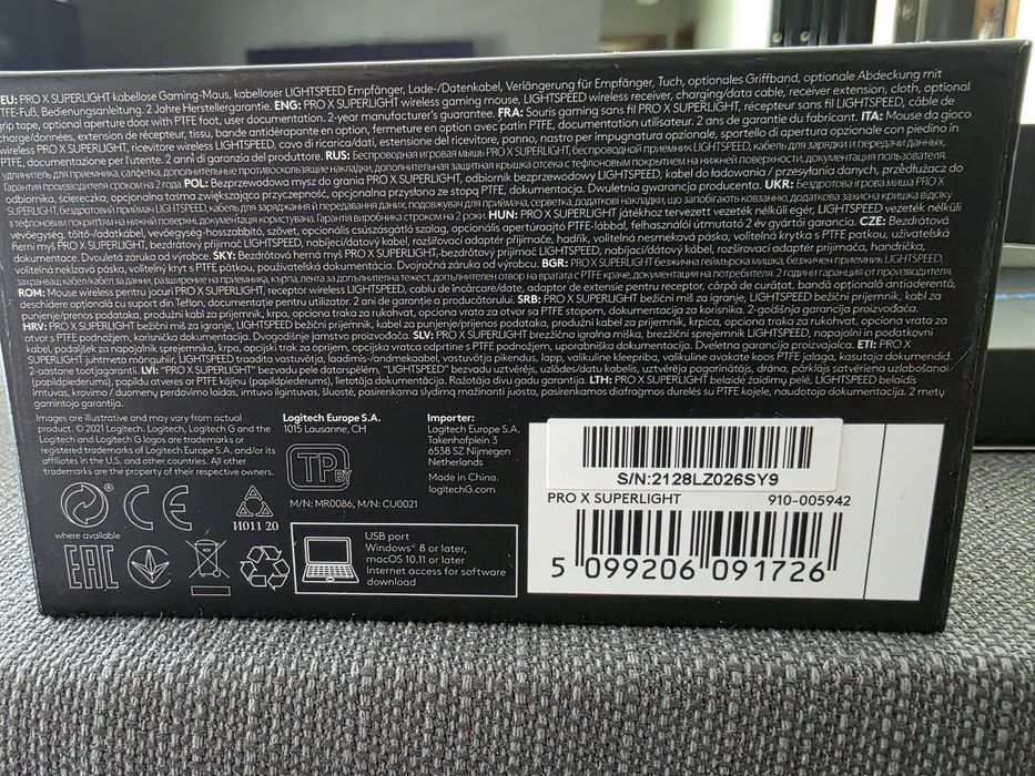 Mysz bezprzewodowa Logitech PRO X SUPERLIGHT Biała
