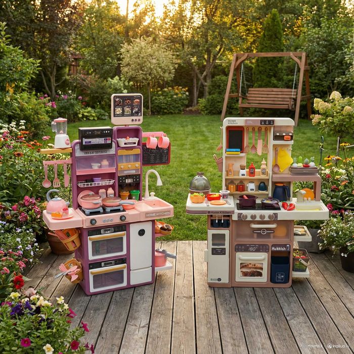 Акціяℹ️ кухня з посудом / є пар / вода / підсвічування звуки готування