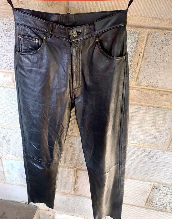 Spodnie skóra naturalna leather rozmiar 30 ale wypada na m