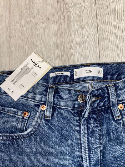Жіночі прямі джинси блакитні сині Mango denim розмір -М