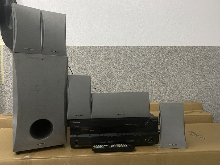 Kino Domowe 5.1 Amplituner Onkyo TX-SR506 zestaw Onkyo 5.1 Subwoofer