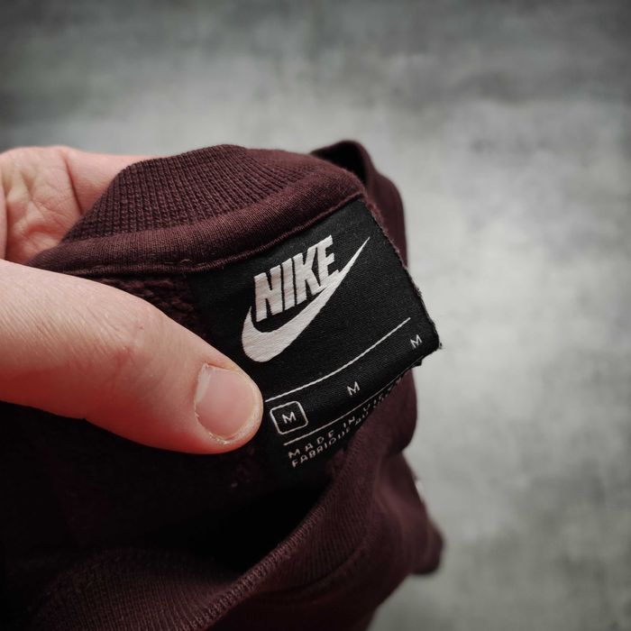 MĘSKA Bluza Bawełna PREMIUM Brązowa Nike Haft Logo Sportswear Active