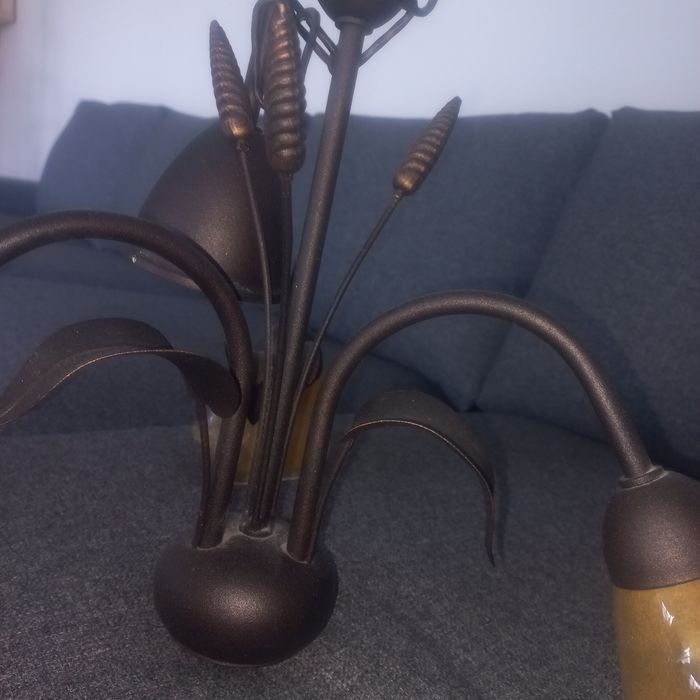 Żyrandol 3 ramienny mosiężny bdb