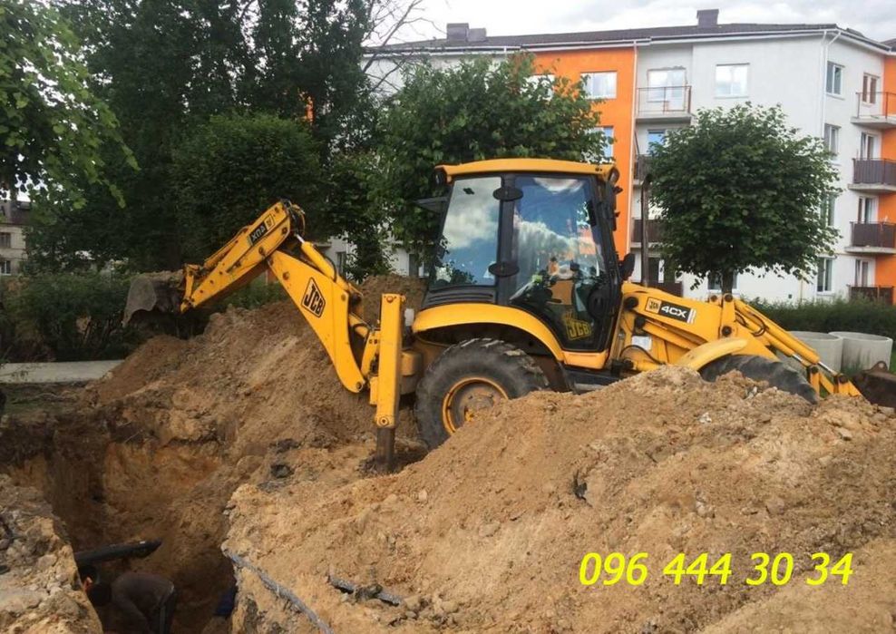 Экcкaвaтop Jcb3.Bывoз мycopa гpyнтa.Дoставкa cыпyчих мaтepиалoв 10-30т