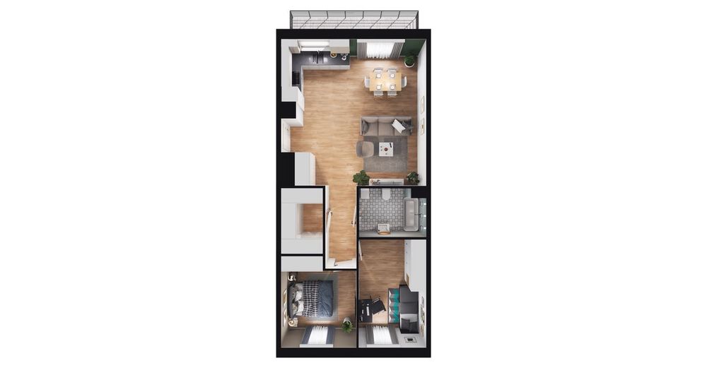 3-pokojowe mieszkanie 68m2 + balkon