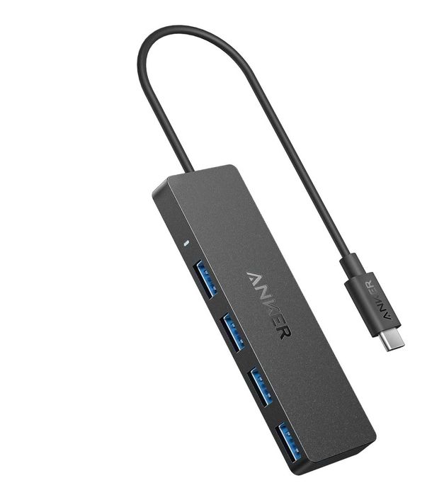 Anker hub USB-C 4 porty USB 3.0 5Gbps nowy czarny A8309