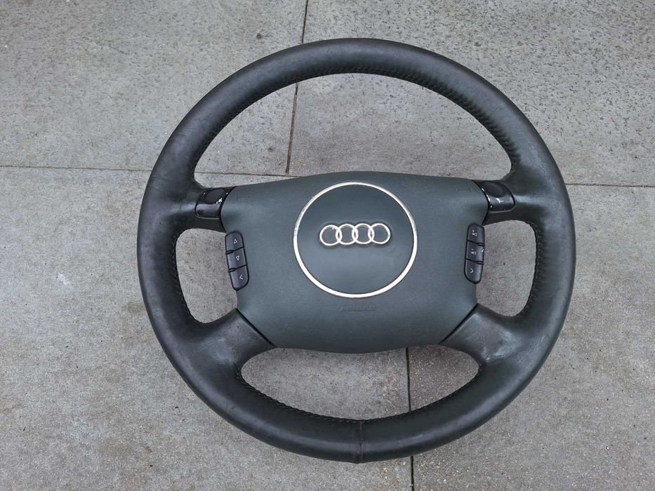 Kierownica zielona skóra Audi A6 C5 A8 D2 Allroad multifunkcja