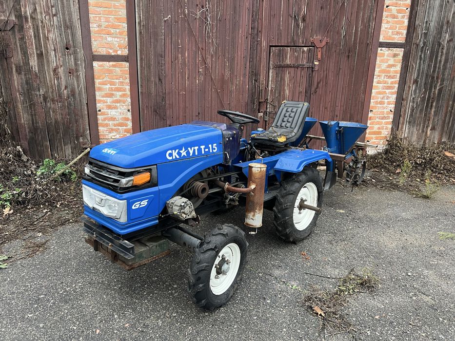 Мінітрактор Скаут Т-15 з навісним плуг саджалка копалка фреза мототрак