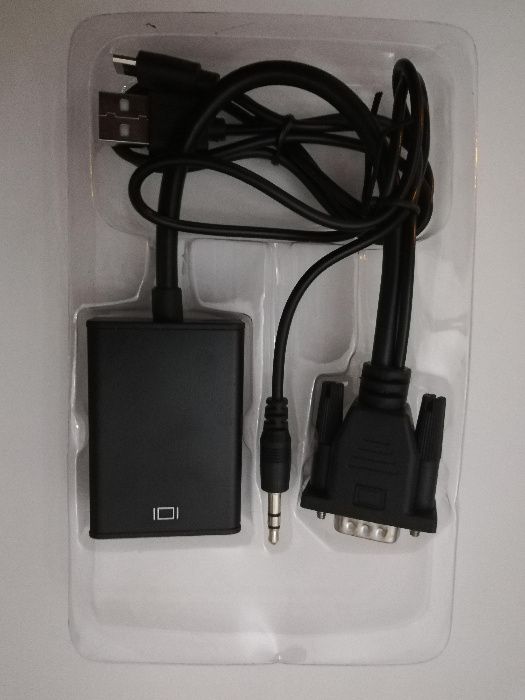 Adaptador VGA macho para HDMI fêmea ativo *NOVO*
