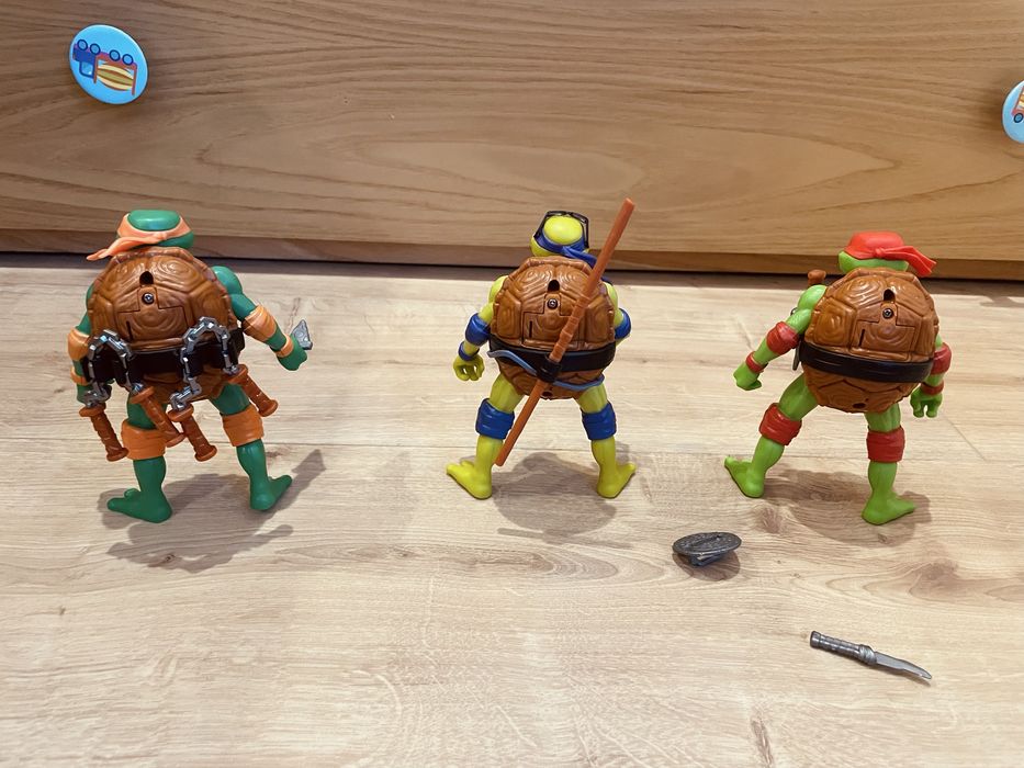 Trio de Tartarugas Ninja + acessorios