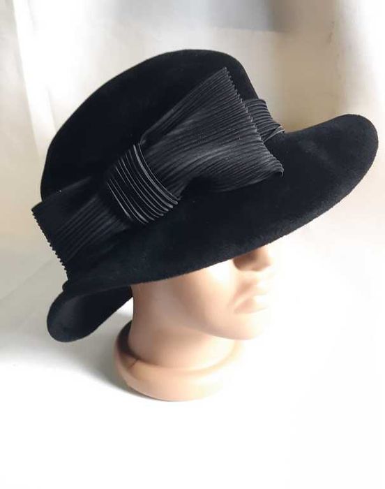 Шляпа женская фетровая с бантом