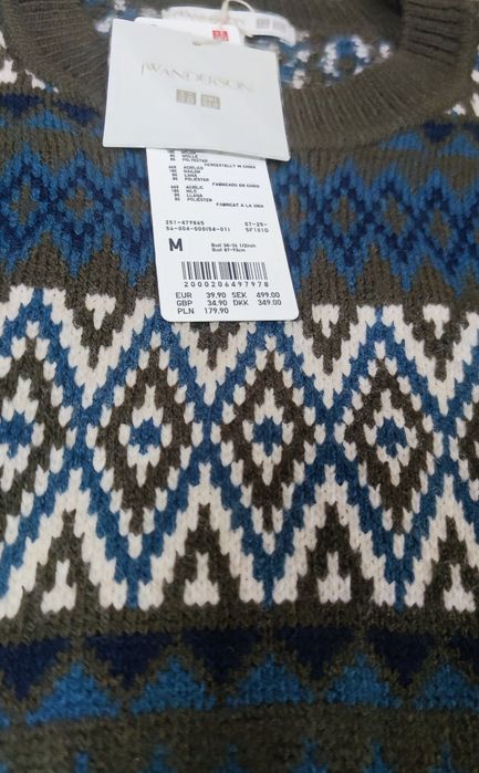 Светр uniqlo з люксовим брендом jw anderson
