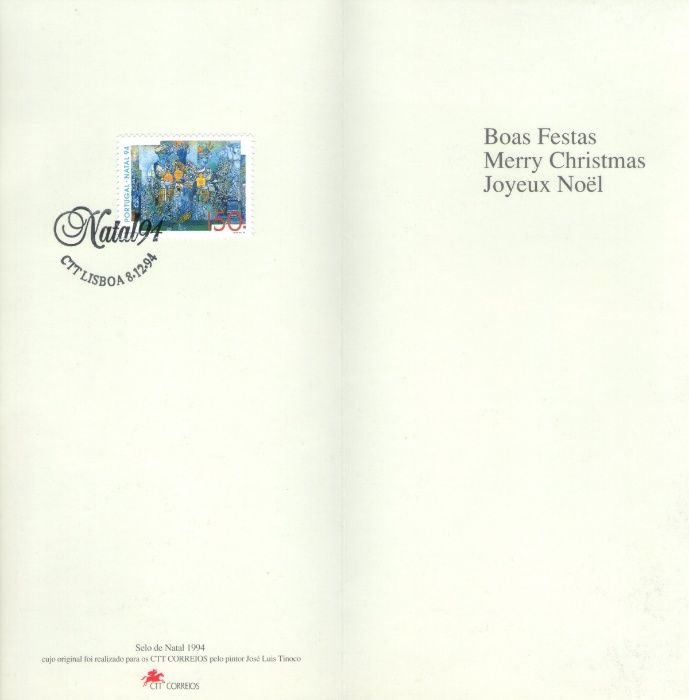 Filatelia postais Natal 1994/95