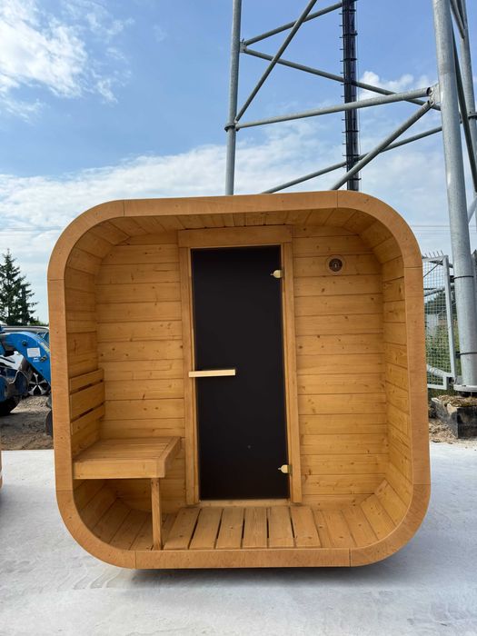 Sauna ogrodowa Studio Quadro RELAX 270 cm | Taras + piec do wyboru | Od ręki