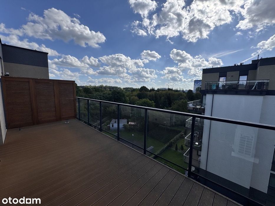 Ustawny 3 pokojowy Apartament z DWOMA Tarasami. Widok na Zieleń