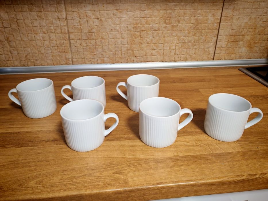 6 szt filiżanki do espresso białe