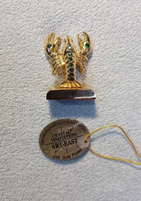 Фигурка Знак Зодиака Рак с золочением и кристалами (Crystal Temptations) 24k Gold Plated