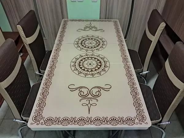 Кухонний набір.Стол.Стіл та стільці, Скляний стіл.