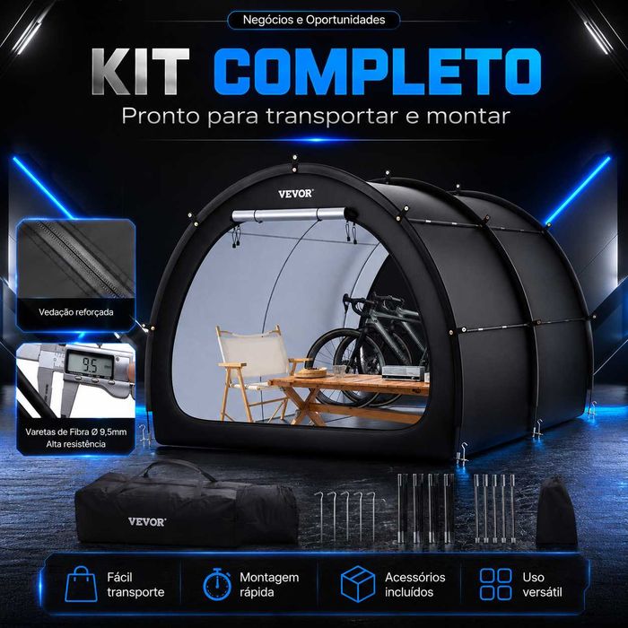 Abrigo para bicicletas e jardim