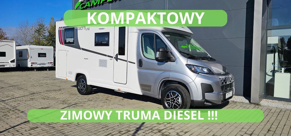 Giottiline COMPACT CX66 FIAT DUCATO RAPIDO GR. SEZON 2026 PREMIERA W PL!!  KOMPAKTOWY ZIMOWY szer. 2.15m | Truma Diesel 4 osobowy Sezon 2026!