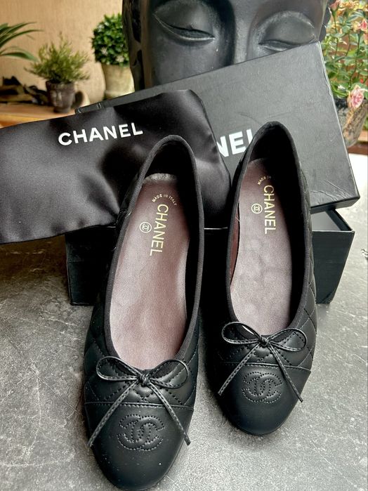 Baleriny Chanel skora naturalna r38