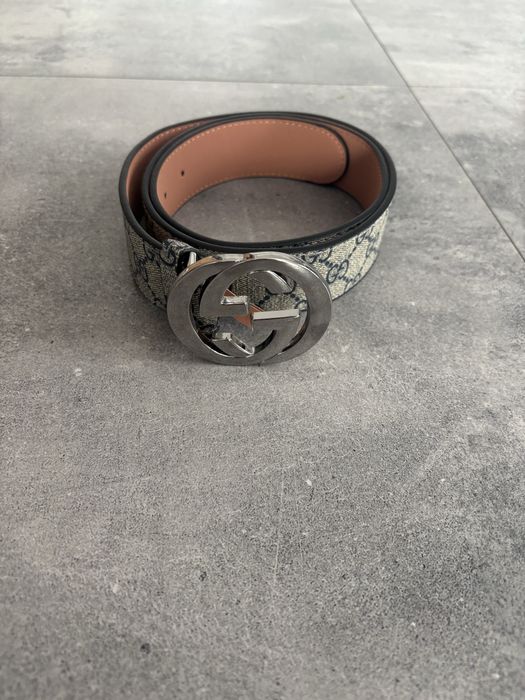 Pasek gucci nowy szara klamra