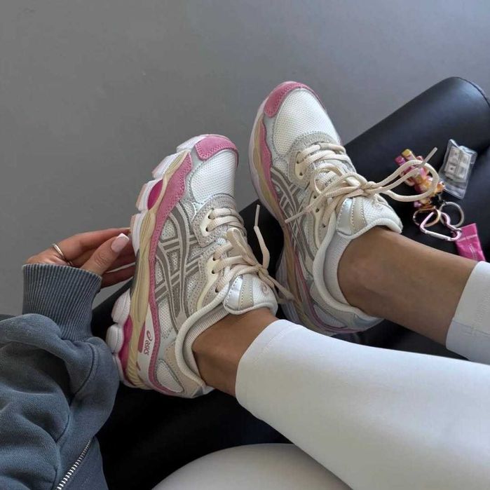 ‼️АКЦІЯ / Останні Розміри‼️Кроссовки Женские Asics Gel-NYC 1090 Cream Pink/Кросівки Жіночі Асікc