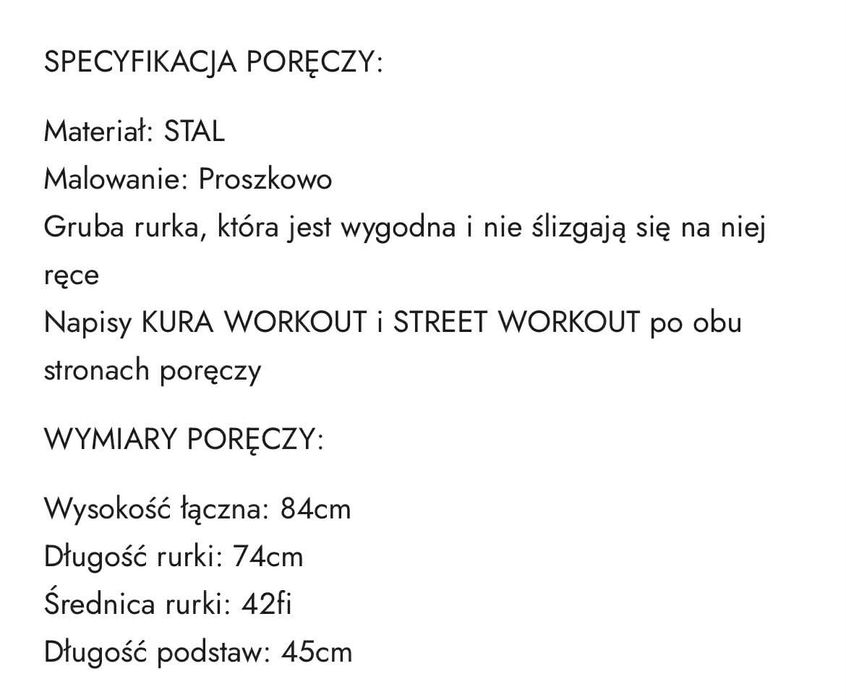 Poręcze do dipów stan jak nowe