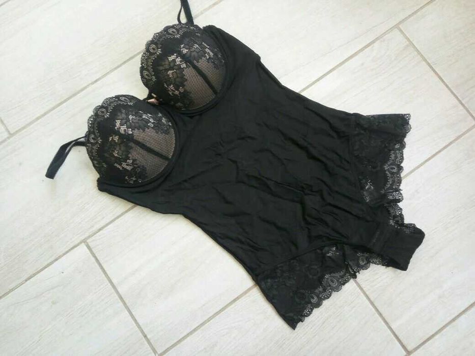 Боді Jasmine колекція JADE, колір: чорний/бежевий 75C