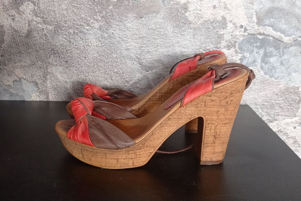 Sandały na lato Vanezia 37 38 na korku obcas