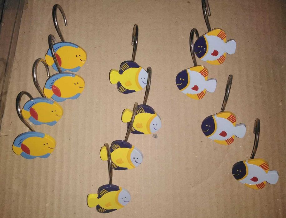 Para duche - peixinhos para pendurar cortinas de banho (leve