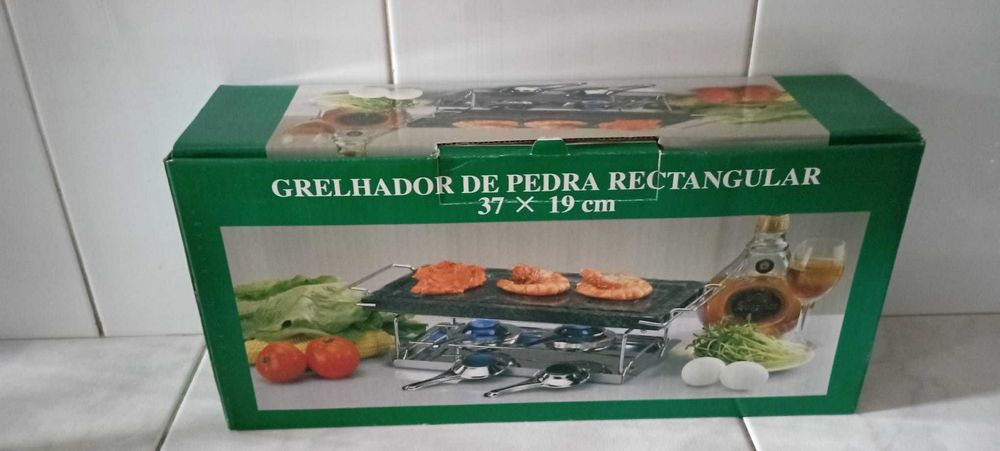 Grelhador de Pedra Retangular