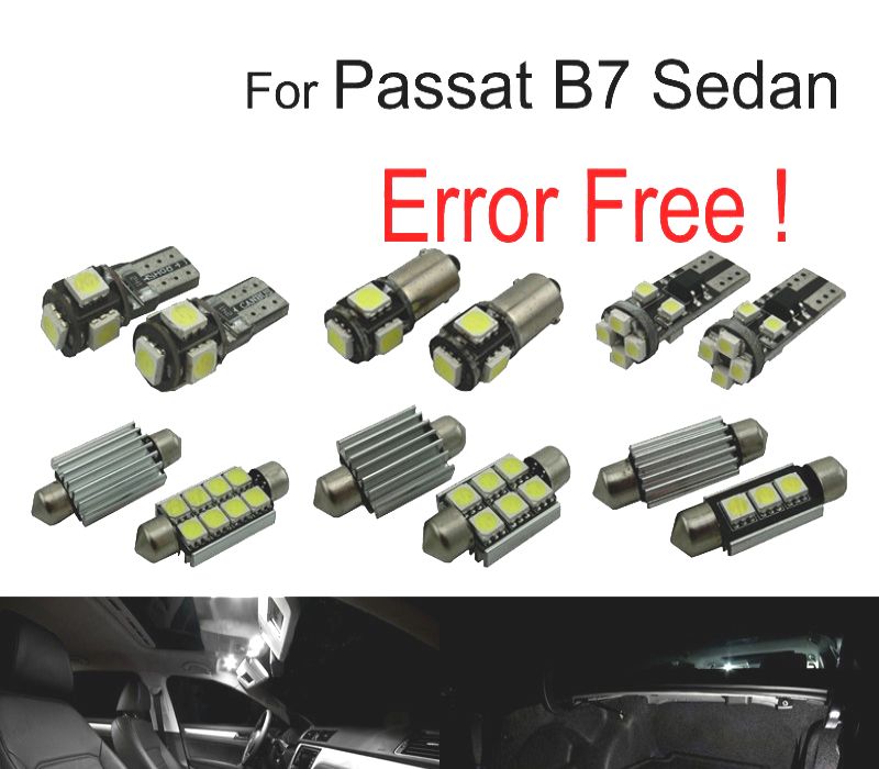 KIT COMPLETO 16 LAMPADAS LED INTERIOR PARA VOLKSWAGEN VW PASSAT B7 SEDAN 12-15