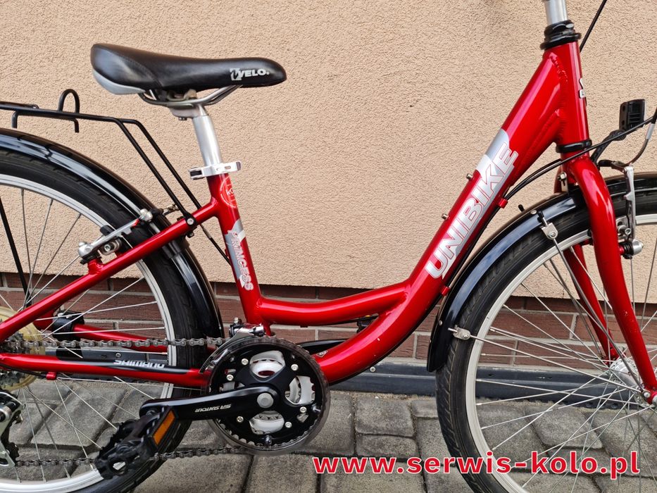 Rower dziecięcy dziewczęcy UNIBIKE koła 24 SHIMANO aluminium rabat