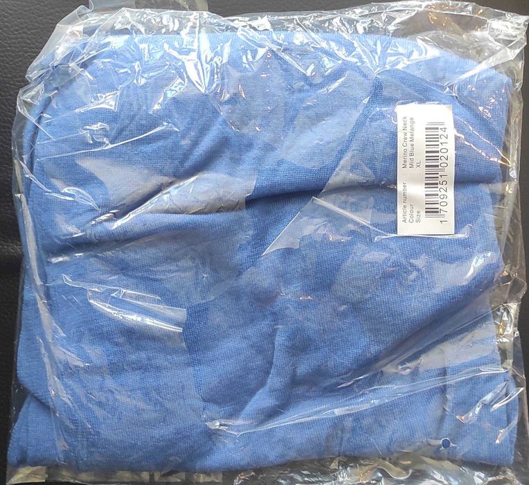SWETER z MERYNOSA Gabano Merino Crew Neck Mid | Niebieski XL 43-44