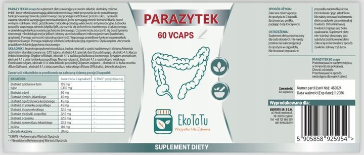 Parazytek 60 kapsułek