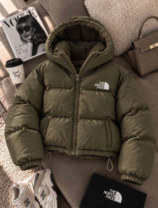 Жіноча зимова куртка на махрі TNF