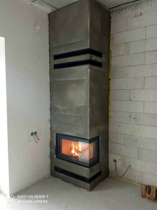 Монтаж каміна, топок, буржуйок, печі, дизайнерські каміни.