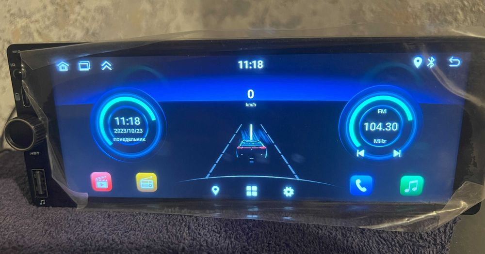 ANDROID магнітола 1 DIN, Carplay, AndroidAuto, GPS,   2+64 ГБ,  6,9 "
