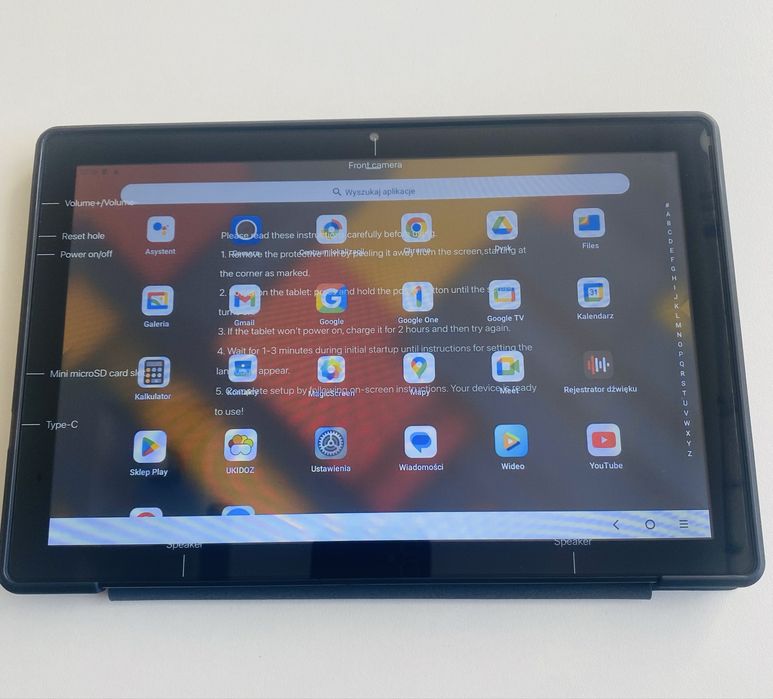 Tablet 10,1 cala Android 16 zestaw