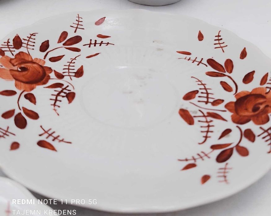 Serwis kawowy Macedonia Włocławek ręcznie malowany Borucki