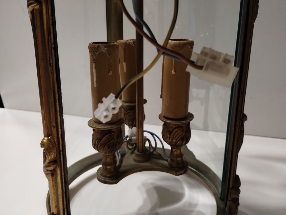 Lampa mosiężna pałacowa Vintage