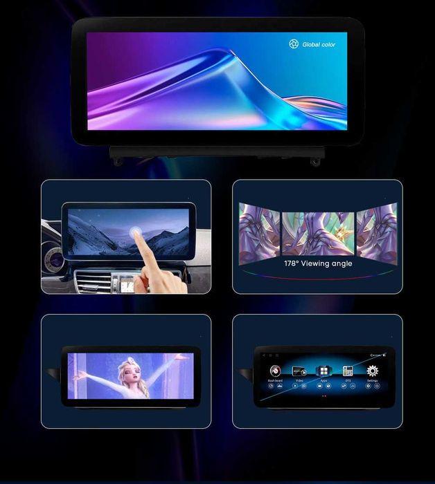 CarPlay Android Auto Radio DAB+ Opcja Bluetooth YouTube Yanosik Android USB GPS WiFi 4G MP3 Mercedes E W212 System NTG4.5 Harman Kardon