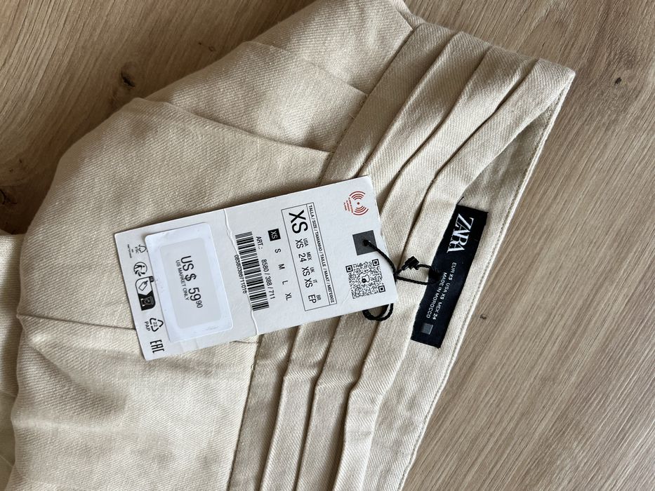 Брюки штани лляні Zara