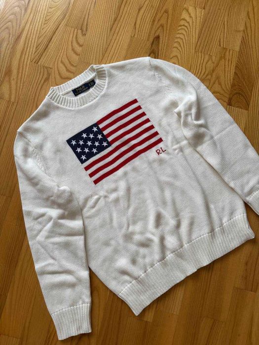 Sweter Polo Ralph Lauren z flagom USA