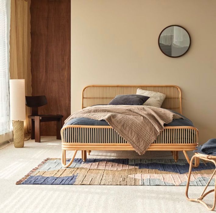 Cama 160x200 NOVA vintage/rattan