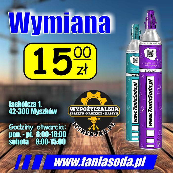 Gaz Soda CO2 425g do saturatorów Stream quick on twist on connect