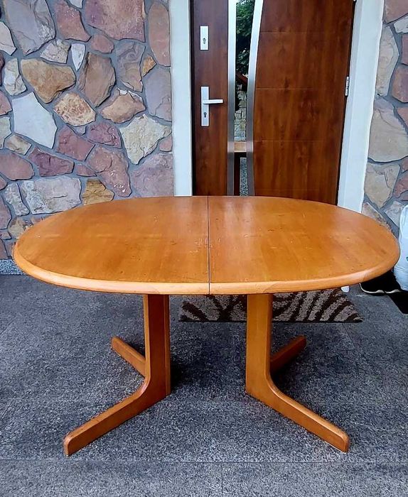 Stół owalny drewniany - rozkładany z 2 dostawkami - używany